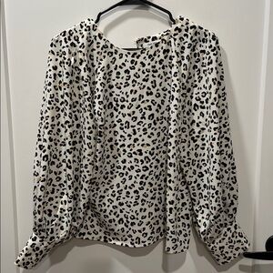 Cheetah print blouse, size small